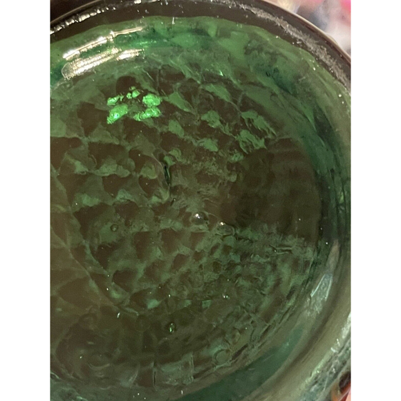 Vintage Verde Green Cottage Mid Century Glass Vase Cottage Core - Picture 5 of 8